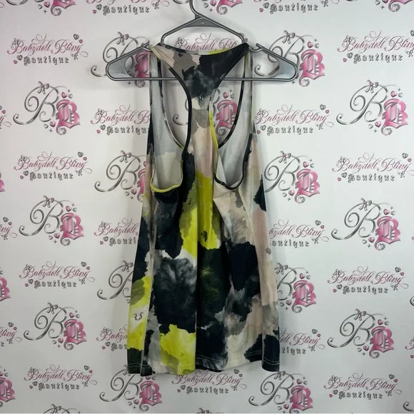 Lululemon Athletica tank top splatter Women's Tank Top - Black, Gray, Yellow - Picture 2 of 7